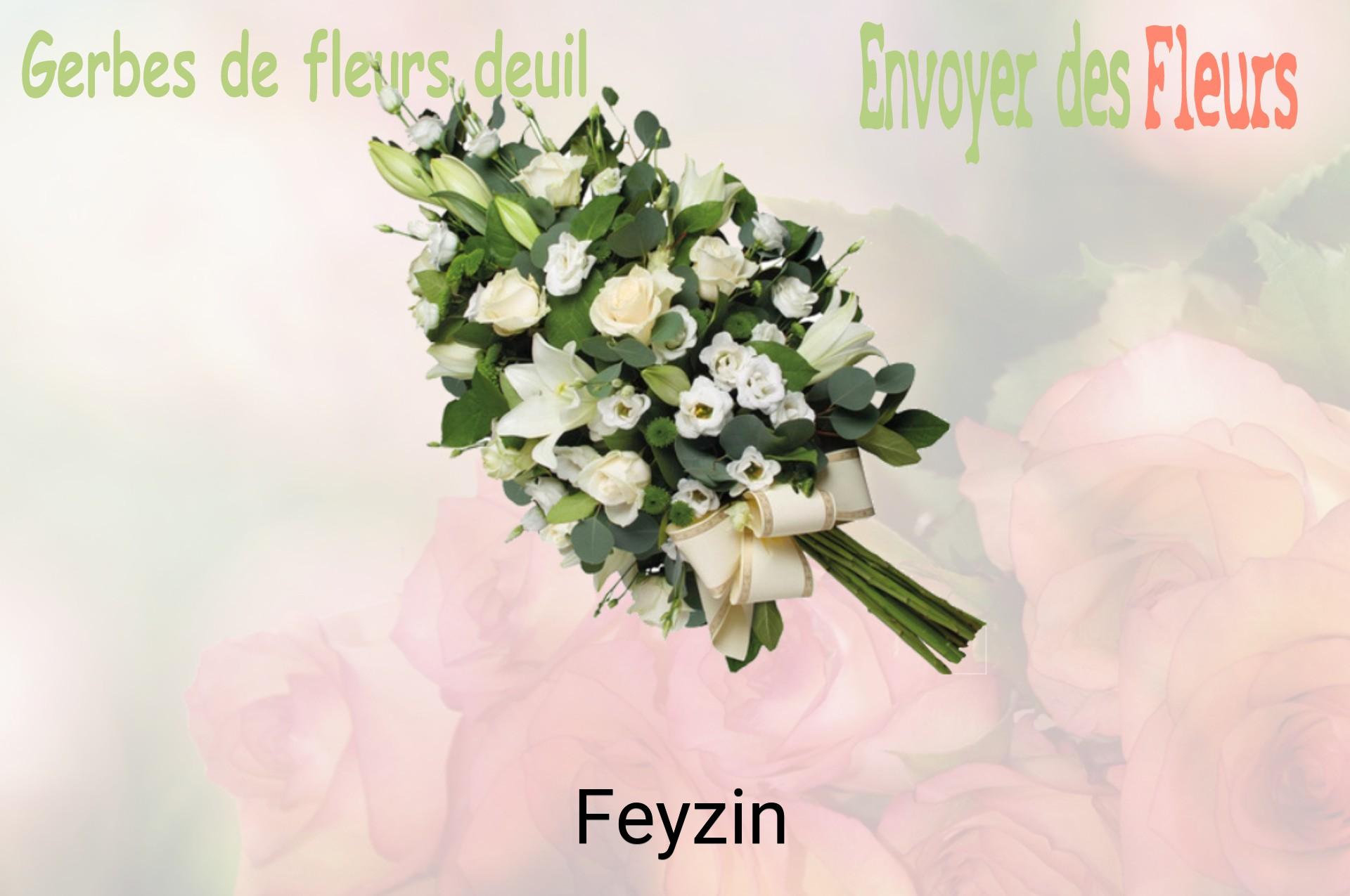 Gerbe de fleurs de deuil livrée à Feyzin